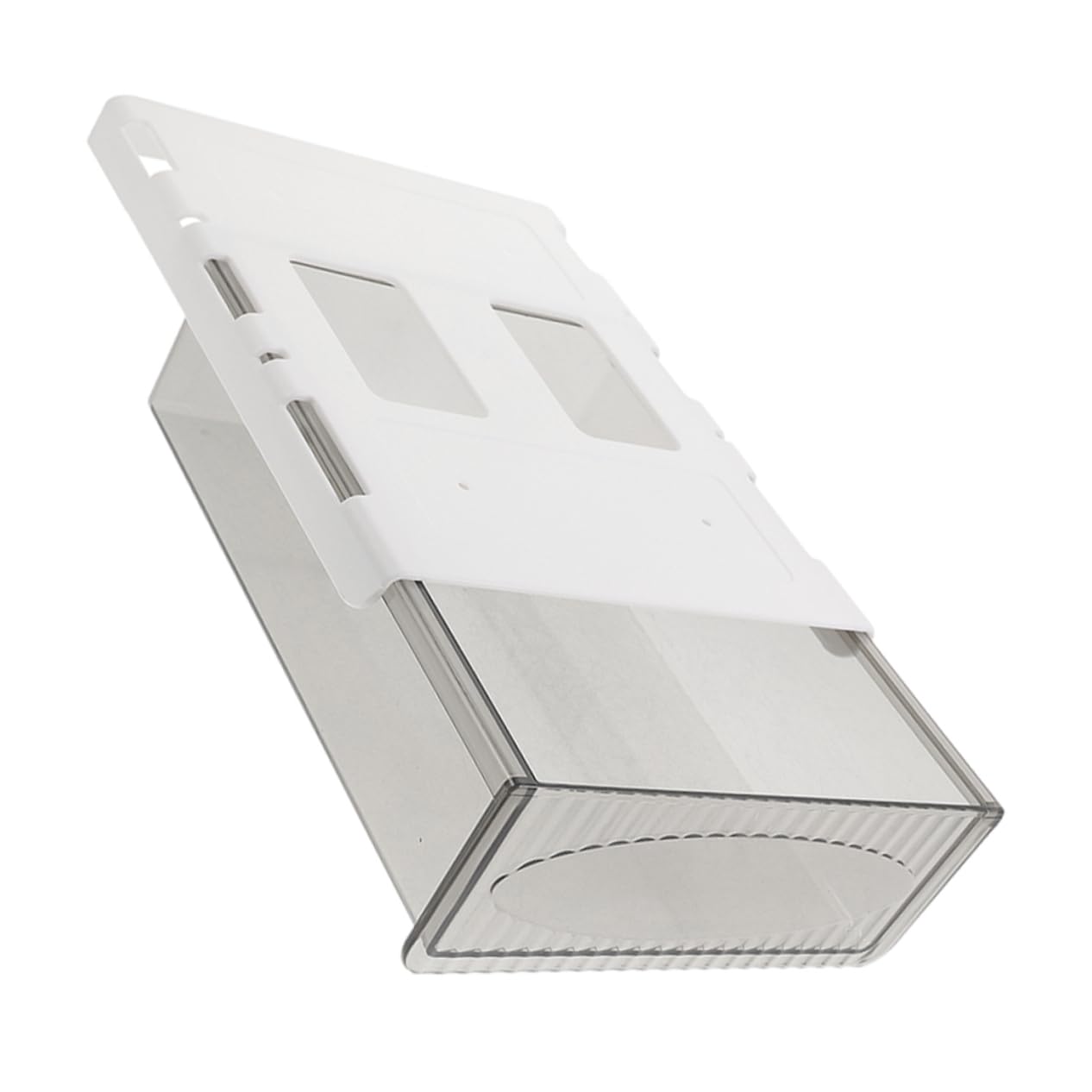 Organizer da Scrivania Sotto Tavolo Cassetto Nascosto Bianco | Plastica Resistente All'usura, Grande Capacità per Cosmetici, Adesiva per Mobili senza Foratura