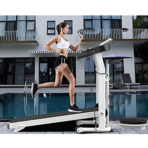 Image of OMaju Electric Folding Treadmill for Home, Black, LCD Display, Shock Absorbent, 150KG Max Weight, Foldable for Easy Storage