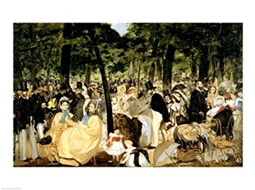 Amazon.com: Music in the Tuileries Gardens 1862 Poster Print by