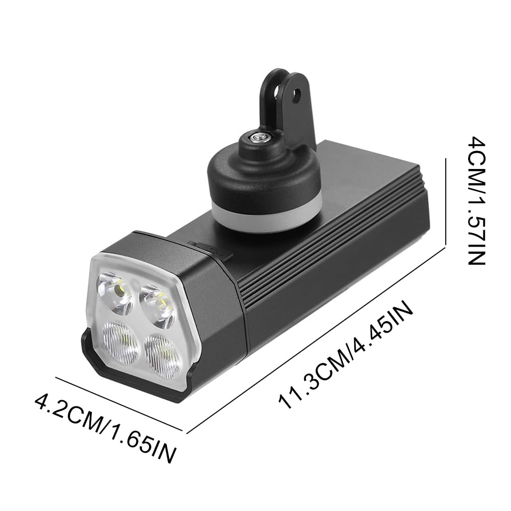Lampka rowerowa ładowana przez USB, 1200 lm, przednia lampa rowerowa do jazdy nocnej, stop aluminium, lampa baterii 2400 mAh