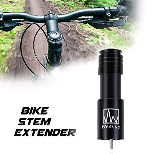 Weanas Bike Stem Riser, MTB Handlebar Riser Extender Bicycle Alloy Head up Adapter for Mountain Bike, Road Bike, MTB, BMX (1-1/8" Riser) - Thumbnail 7