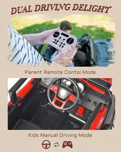 Image of Driving EV Cars for 1, 2, 3, 4, 5, 6 Years | Remote + Steering + Mobile App Control | Kids Jeeps (Jumbo Size KAB2188 [1-8 Year Kids], Royal Blue)