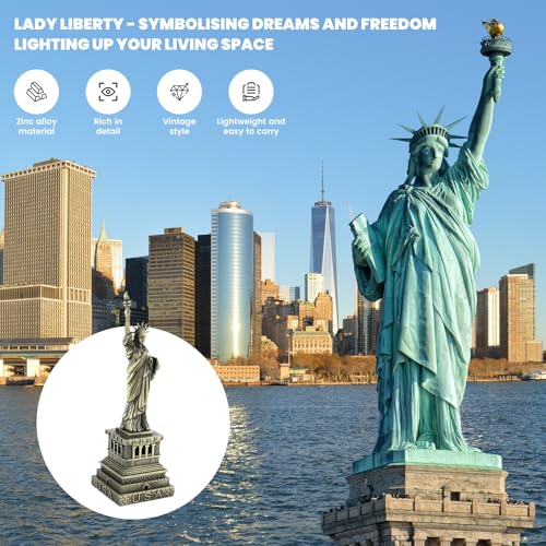 Figura decorativa Estatua de la Libertad en metal miniatura 2