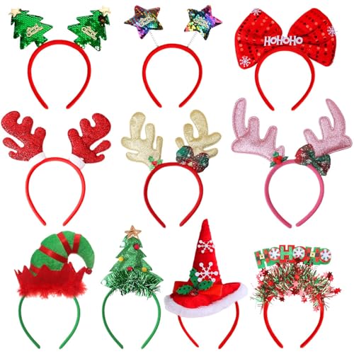 wikimo 10 Stück Weihnachten Stirnband weihnachtsdekoration...
