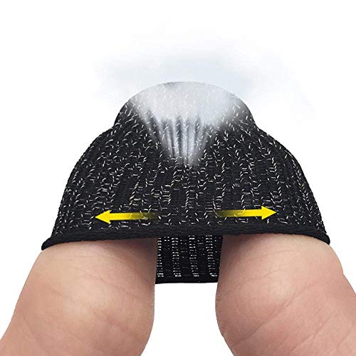 Image of Thumb & Finger Sleeve for Mobile Game with Super Conductive Fiber Fabric, Anti-Sweat & Breathable for PUBG, Garena Free Fire, Rules of Survival, Knives Out, COD Mobile (3 Pair-6 pcs)