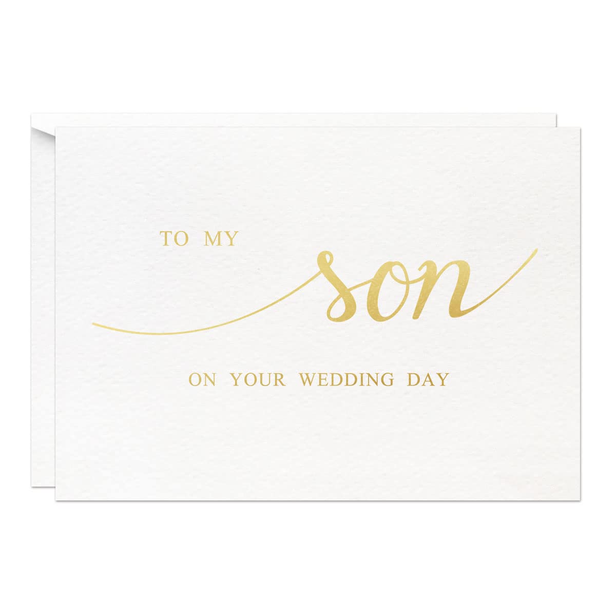 MAGJUCHE Tarjeta de boda con texto en inglés «To My Son On Your Wedding Day»