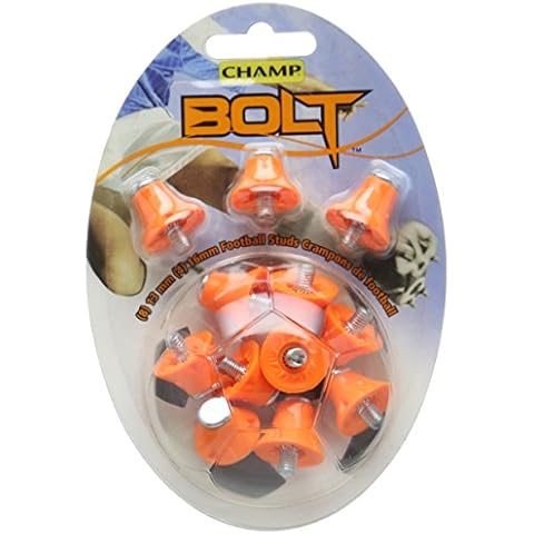 Champ Bolt Steel Tip Football Studs, Orange Cover