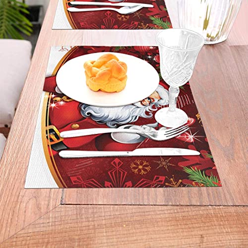 Sets de table Père Noël anti-brûlure pour préserver votre bois