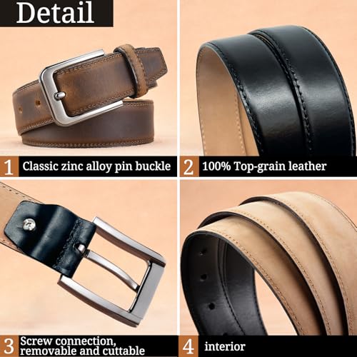 Personalized Leather Belt for Men Custom Engraved Leather Belts Valentines Day Father's Day Gift for Dad Husband2