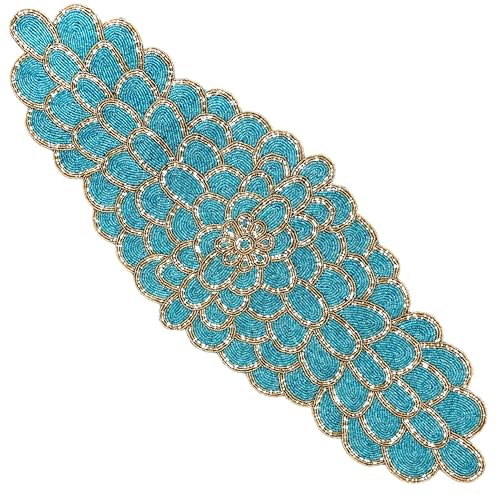 CLEENTABLE Beaded Table Runner 13 x 36 Inches -...