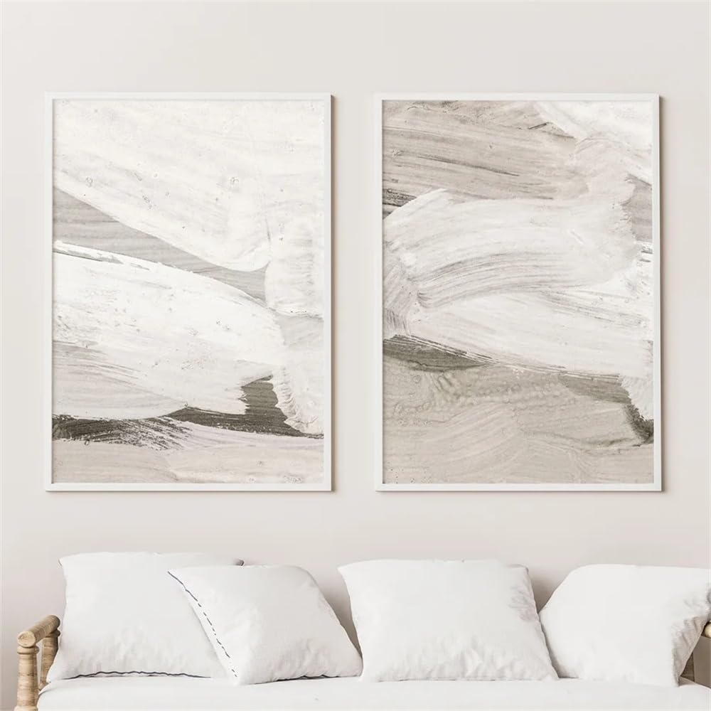 WBYZAC 2 Pieces Poster-Abstract Acrylic Paint Wall Art Paper Canvas Painting Nordic Posters And Prints Pictures Artwork For Living Kitchen Office Room Gallery Decor-60 * 80cm (No Frame)