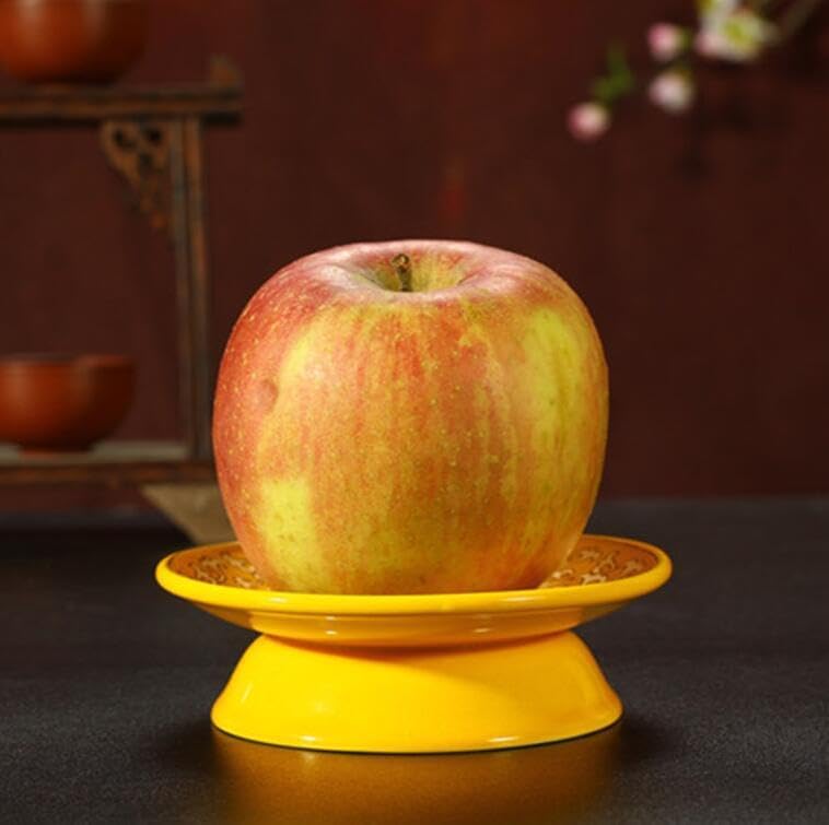 无字莲花小果碟小果盘东方佛台佛堂观音盘烛台陶瓷佛具 Buddha Utensil Home Decorations, Feng Shui Decorations Bring Good Luck, Fortune ，hangingornament