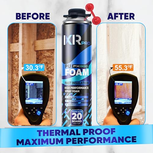 Image of Spray Foam Insulation Kit, Expanding Foam Sealant Spray, 18 Pack x 26.46 oz
