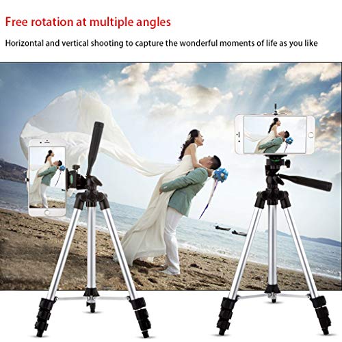 QIAOLI Videokamera-Stativ, leichtes Handy-Stativ, tragbares Handy-Kamerastativ mit Universal-Handyclip/Bluetooth… – Bild 7