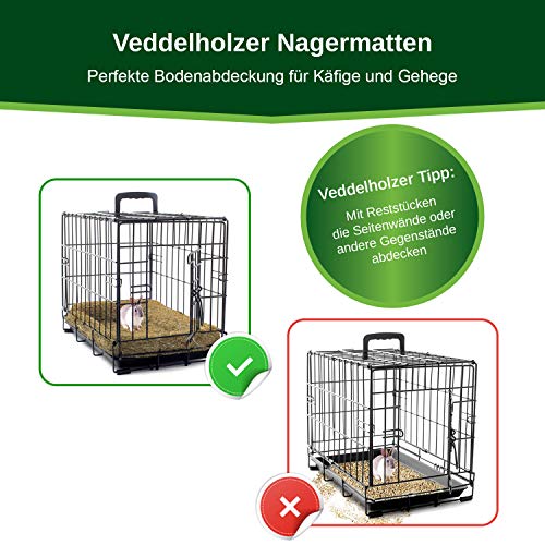 Veddelholzer 3 Hanfmatten für Nager Kaninchen Käfige & Gehege von Meerschweinchen Hamstern Nagerteppich aus Hanf als Zubehör Käfige Höhlen & Schlafplätze für Kleintiere Kaninchenstall Hasenstall