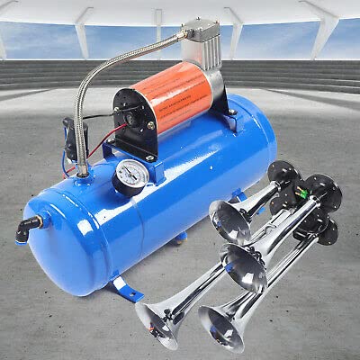 Zestaw Train Air Horn z kompresorem, wytrzymały 12 V Suv Car Truck 150 Psi 6L Trąbka do pompowania opon, kompletny system
