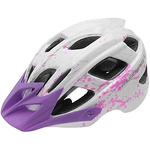 Muddyfox Kids Spark Junior Bike Helmet Cycle Bicycle Protection Accessories White/Purple M Cover