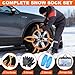 WODHMIEY 2 Pack Snow Traction Socks,Snow Socks for Tires, Tire Snow Chains Alternative for Cars SUVs Trucks with High Strength Polyester Easy to Use, Excellent Grip