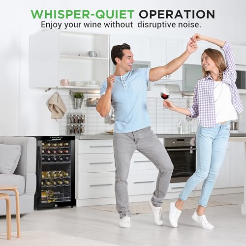 image for NutriChef PKCWCDS335.5 Chilling Refrigerator Cellar-Dual-Zone Wine Coo