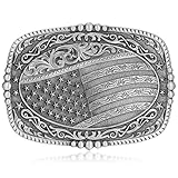Westscorpbk Western-Gürtelschnallen für Herren, amerikanische Flagge, Cowboy-Gürtelschnallen, Cowboy-Kostüm-Zubehör für Frauen, Western-Geschenke für Männer
