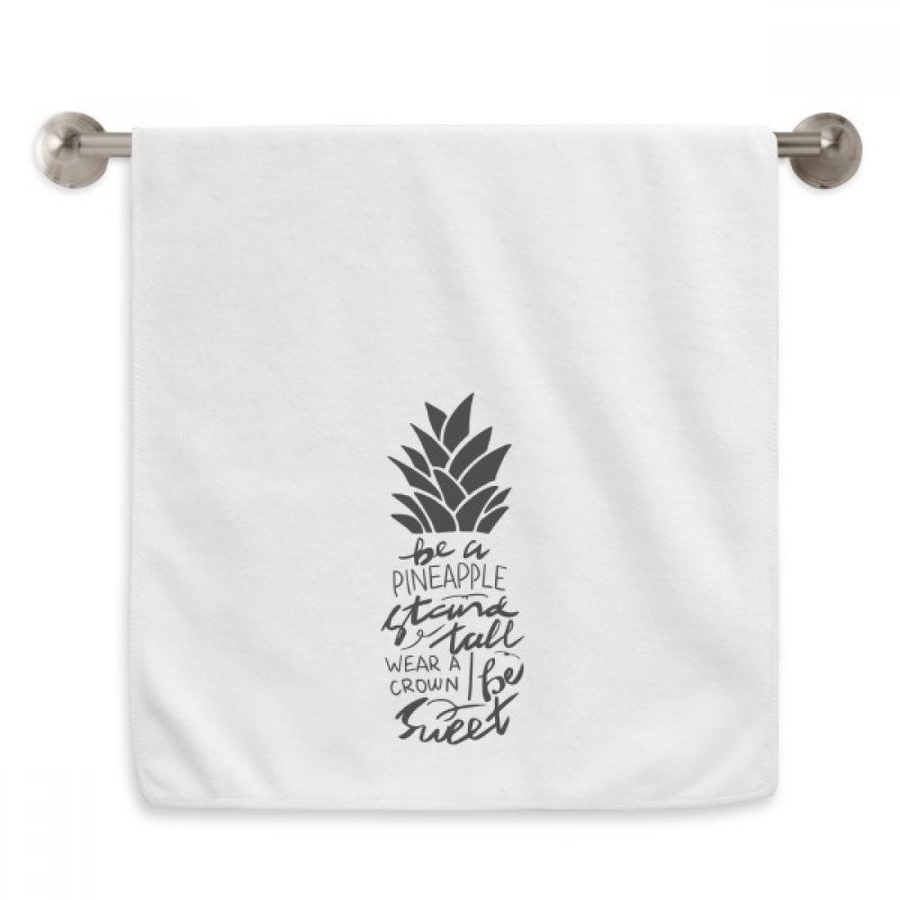 Serviette de toilette douce anti-irritation pour visage sensible avec motif ananas