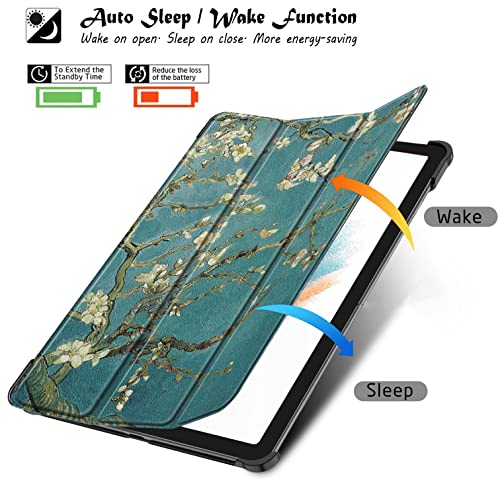 Image of Robustrion Smart Trifold Hard Back Flip Stand Case Cover for Samsung Galaxy Tab A8 10.5 inch(26.6cm) [SM-X200 /X205 /X207] 2022 - Aqua