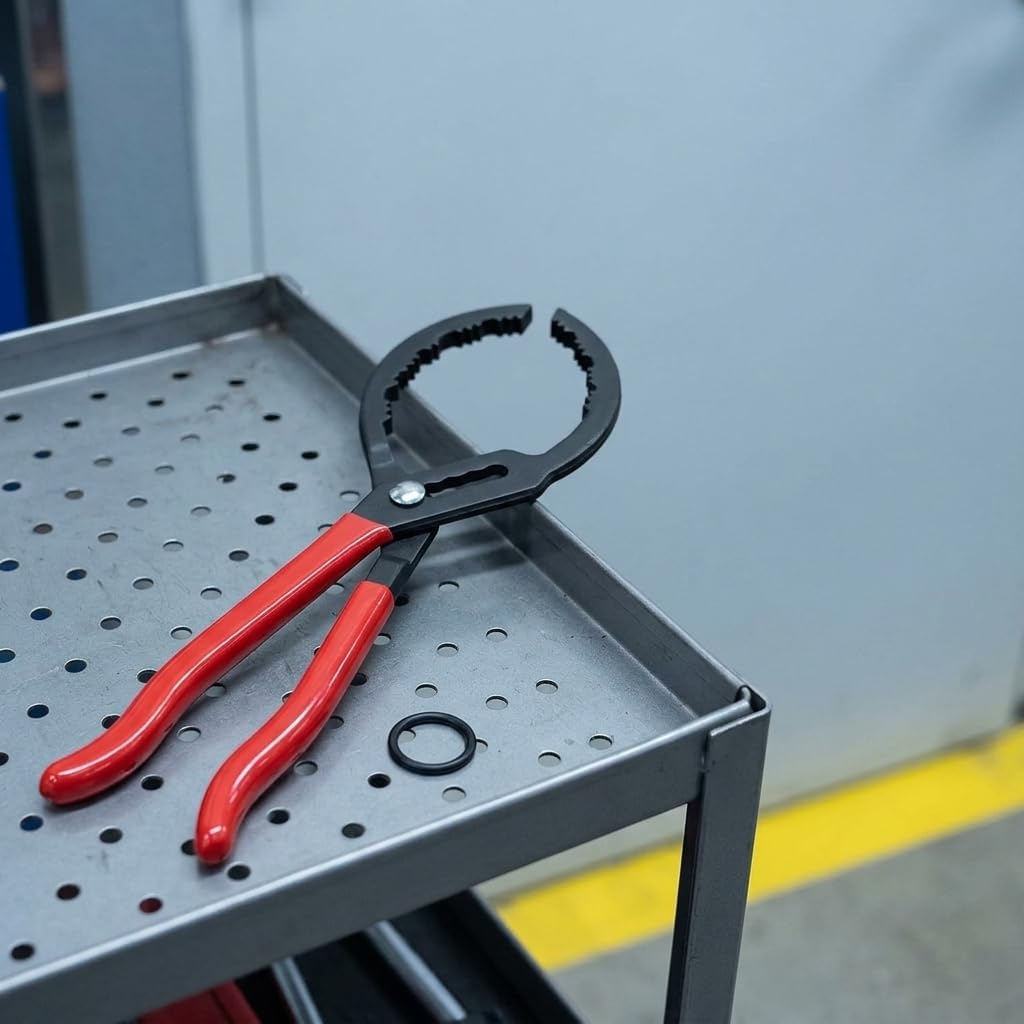 Adjustable Jaw Oil Filter Pliers 1 Piece Carbon Steel Bent