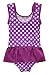 ATTRACO Baby Girls One Piece Swimwear Ruffle Swimsuit Polka Dot Purple 3T