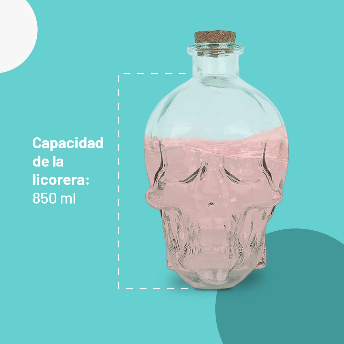 Licorera - Une carafe crane 850 ml + 2 verres crane