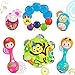 Price comparison product image EastSun Baby Musical Instrument Toy for Preschool Children, 3, 6, 9 and 12-month-old Kids, Boys and Girls, Music Set with Maracas, Tambourine, Egg Shaker, Teether