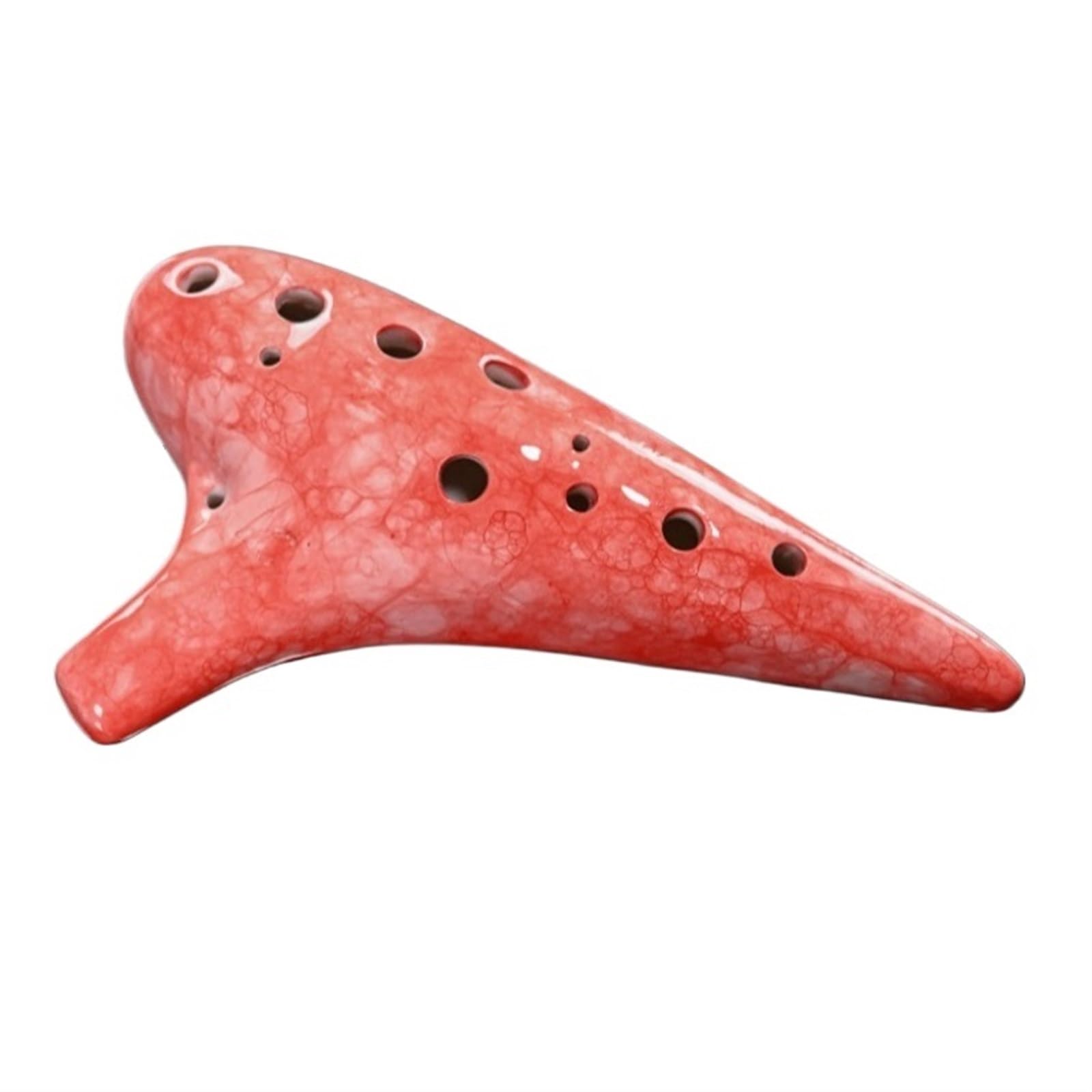 Ocarina principianti Suonare L'ocarina 12 Fori AC Tuned Ocarina Strumento Musicale Ocarina Per Principianti Dodici Fori(Red)