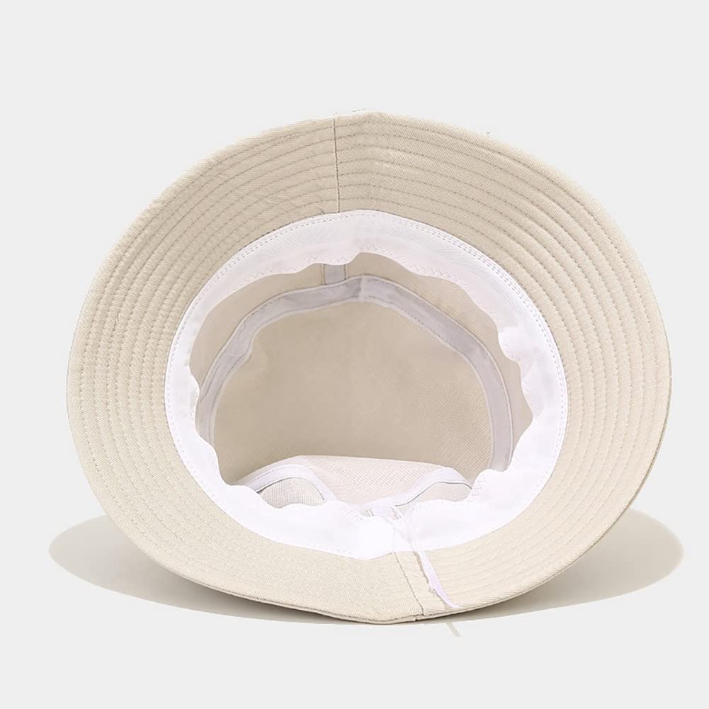 XYIYI Mode Embroidered Fischerhüte Baumwolle Strand Sonnenhut Fischerkappe für Damen Jugendliche