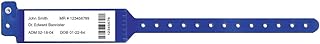 PDC Healthcare 5080-13-PDM Sentry LabelBand Polyester Adult Shield Wristband, Insert Label Style, Permanent Snap Closure, Blue, Pack of 500