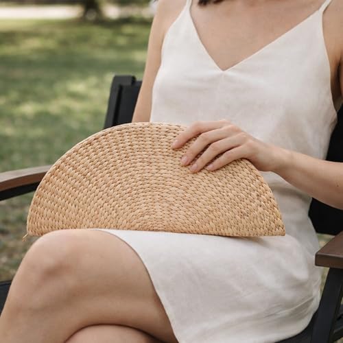 Bolso Clutch Semi-Circular de Jacinto de Agua para Mujer miniatura 2