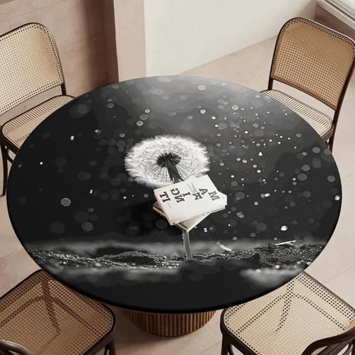 Nappe ronde ajustée élastique pissenlit imperméable pour table de camping - 6