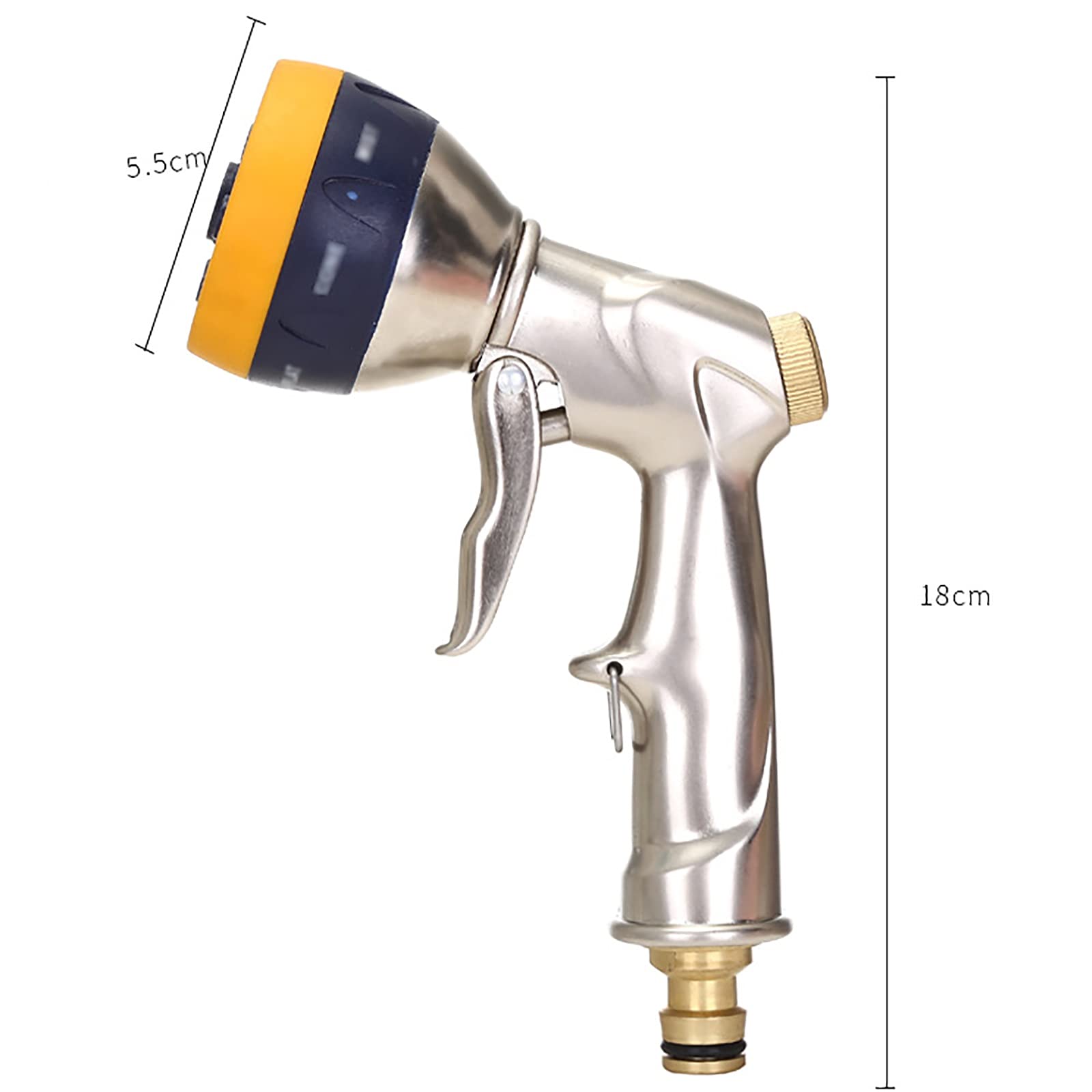 Pistola Pulverizadora para Riego Metal cobre lavado de coches pistola agua jardín arma herramienta para Limpiar Riego