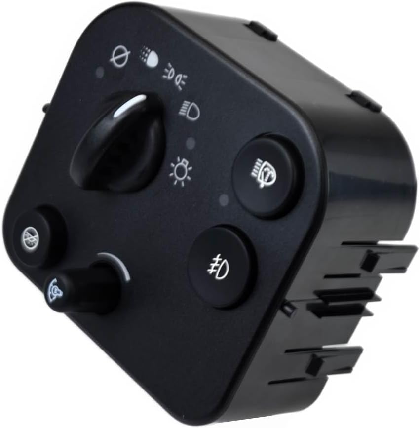 PT Auto Warehouse HLS-3916 - Headlight Switch, with Fog Lights, with Headlight Washers, with DRL/Off Mode (Replaces 25932633, 10372950, 15067052, 8-15067-052-0, 8150670520)