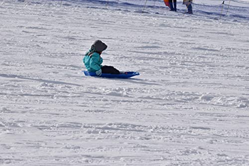 Avalanche Brands - Classic Downhill Toboggan Snow Sled Includes Pull Rope And Handles (Black 35") #TOP7