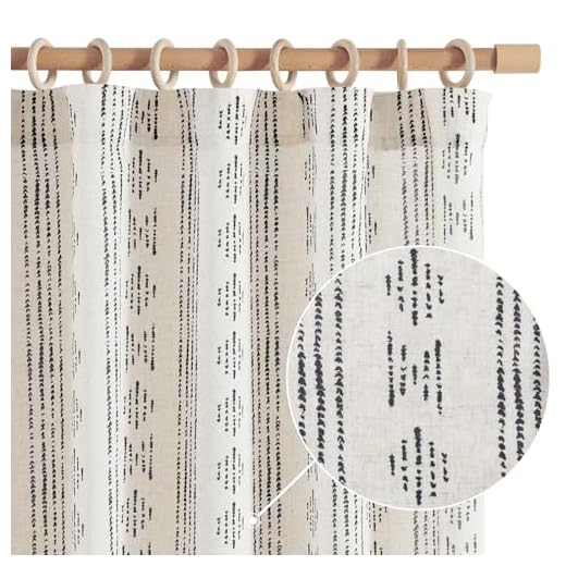 jinchan Boho Curtains Linen Curtains