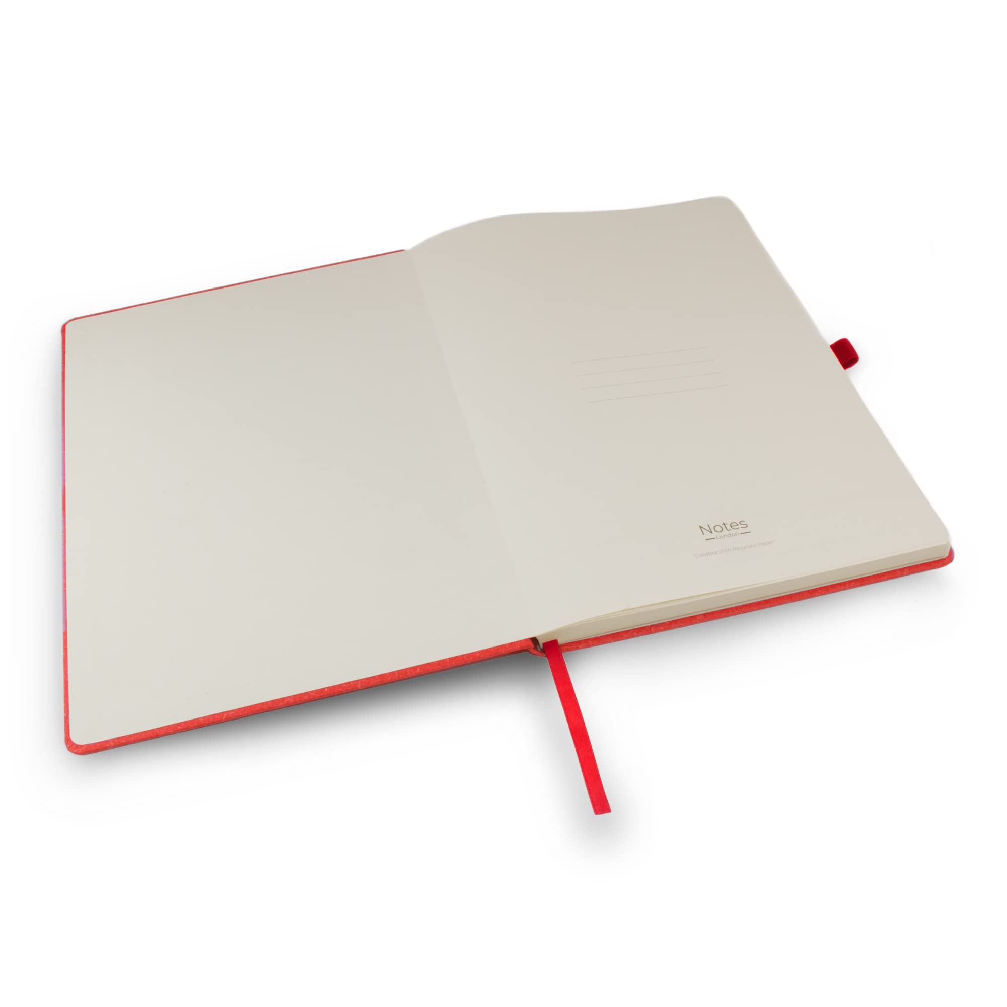 Notes London A4 Environmentally Friendly Eco Notebook with Lined Pages & Date Marks, 100% Recycled Paper, Ribbon - Image 3