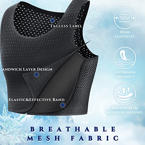 LGBT UNICORNS Chest Binder, Pullover Design Binder Trans, Moisture-Wicking, with 1PC Fragrance Card & 1PC Sticker, Black