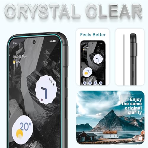 Image of FIRST MART Tempered Glass for Google Pixel 8A, 9H Full-Glue Screen Protector, 3D Edge-to-Edge, HD Clear, Oleophobic, Case-Friendly, Black, Pack of 1