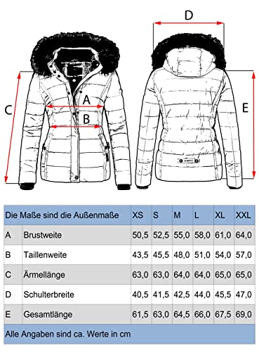 Navahoo Damen Winterjacke Miamor Blau Gr. XL