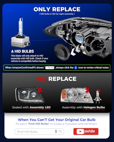 Image of Marsauto D3S HID Bulbs, 8000K Cold White Xenon Bulb, 66340 42403 42302 for HID Replace, Plug and Play, Pack of 2