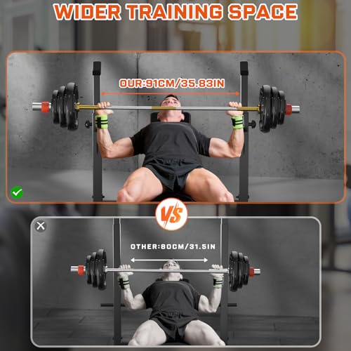 Image of Fostoy 800lbs 8in1 Weight Bench with Lat Pulldown, Leg Extension /Curl, Workout Bench Press with Preacher Curl & Adjustable Seat for Home Gym Full Body