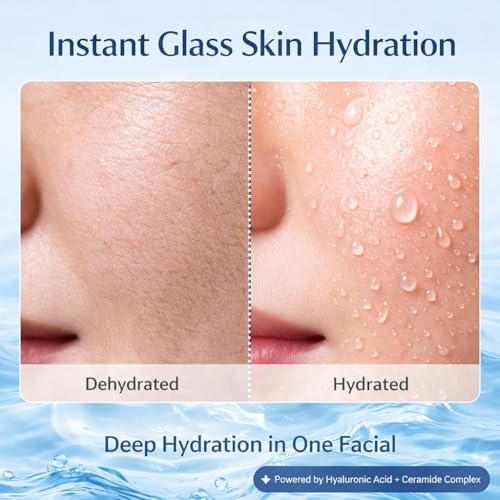 Image of Hydra Bloom Facial Kit for Deep Hydration | 8 Step Professional Facial Kit | Hyaluronic Acid, Niacinamide & Ceramide Complex | Instant Glow & Skin Repair | Korean Formula | For All Skin Types