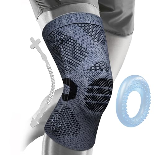 Image of NEENCA Professional Knee Brace for Pain Relief, Medical Knee Compression Sleeve, Knee Support with Horizontal Knit Tech for Meniscus Tear, ACL, Arthritis, Joint Pain, Runner, Workout