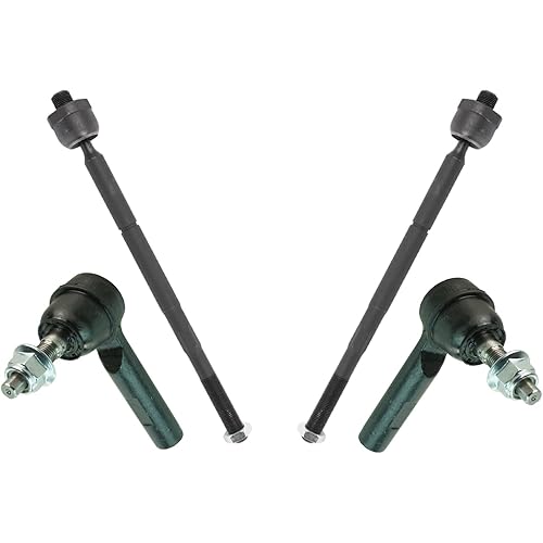 TRQ Front Inner and Outer Tie Rod Set Compatible with 2015-2022 Chrysler 300 Dodge Challenger Charger