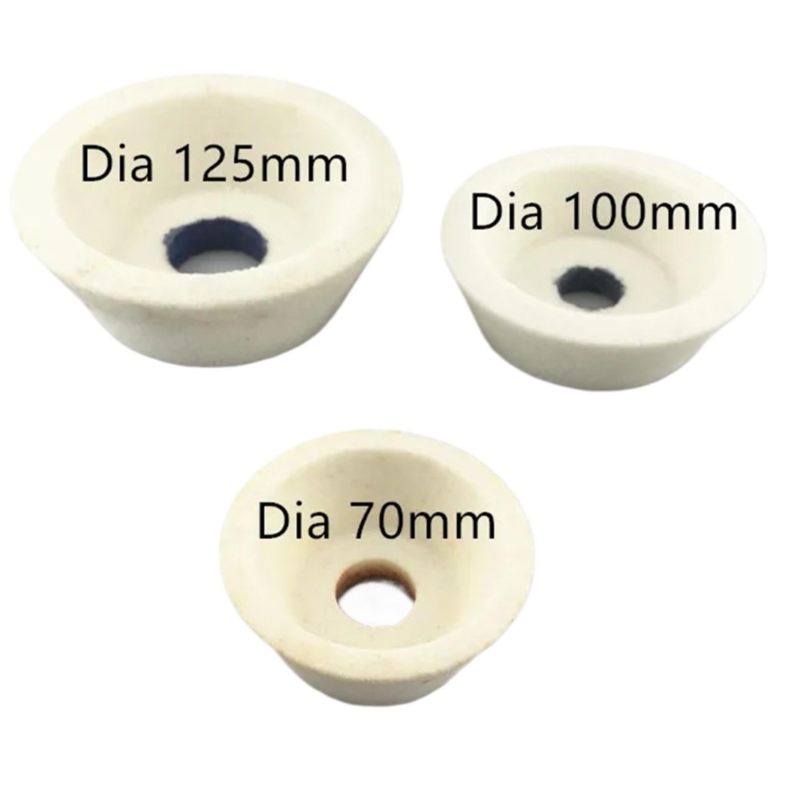 1pcs Cup-shaped Dia White Corundum Grinding Wheel | 70/100/125mm White Corundum(Dia 125mm Grit 80)