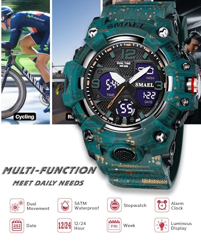 Image of Gosasa Men's Watches Multi Function Military S-Shock Sports Watch LED Digital Waterproof Alarm Watches